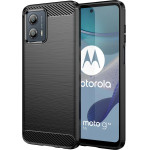 Hurtel Carbon Case for Motorola Moto G53 flexible silicone carbon cover black - (Carbon Case Moto G53 2023 Black)