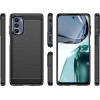 Hurtel Carbon Case for Motorola Moto G62 5G flexible silicone carbon cover black - (Carbon Case Moto G62 Black)