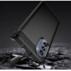Hurtel Carbon Case for Motorola Moto G62 5G flexible silicone carbon cover black - (Carbon Case Moto G62 Black)
