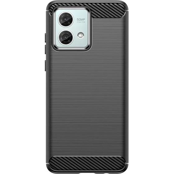 Hurtel Carbon Case for Motorola Moto G84 - black - (Carbon Case Motorola Moto G84 Black)