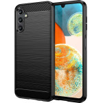 Hurtel Carbon Case for Samsung Galaxy A14 5G flexible silicone carbon cover black - (Carbon Case Samsung A14 Black)