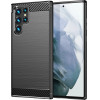 Hurtel Carbon Case for Samsung Galaxy S23 Ultra flexible silicone carbon cover black - (Carbon Case Samsung S23 Ultra Black)
