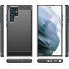 Hurtel Carbon Case for Samsung Galaxy S23 Ultra flexible silicone carbon cover black - (Carbon Case Samsung S23 Ultra Black)