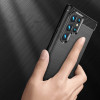 Hurtel Carbon Case for Samsung Galaxy S23 Ultra flexible silicone carbon cover black - (Carbon Case Samsung S23 Ultra Black)