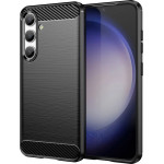 Hurtel Carbon Case for Samsung Galaxy S24 Flexible Silicone Carbon Cover - Black - (Carbon Case Samsung S24 Black)