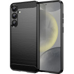 Hurtel Carbon Case for Samsung Galaxy S25+ - Black - (Carbon Case Samsung Galaxy S25+ Black)