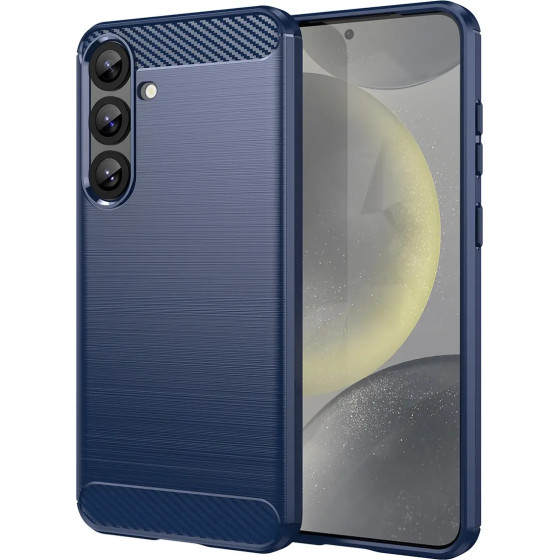 Hurtel Carbon Case for Samsung Galaxy S25+ - Blue - (Carbon Case Samsung Galaxy S25+ Blue)