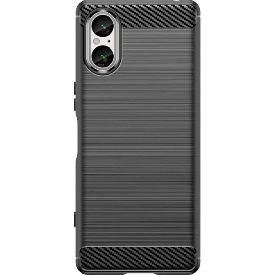 Hurtel Carbon Case for Sony Xperia 5 V - black - (Carbon Case Sony Xperia 5 V Black)