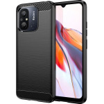 Hurtel Carbon Case for Xiaomi Redmi 11A / Poco C55 / Redmi 12C Flexible Silicone Carbon Cover Black - (Carbon Case Xiaomi Redmi 12C Black)