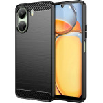 Hurtel Carbon Case for Xiaomi Redmi 13c Flexible Silicone Carbon Cover - Black - (Carbon Case Xiaomi Redmi 13c Black)