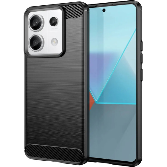Hurtel Carbon Case for Xiaomi Redmi Note 13 Pro+ - black - (Carbon Case Redmi Note 13 Pro+ - Black)