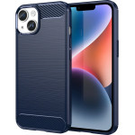 Hurtel Carbon Case iPhone 14 case flexible gel back cover blue - (CARBON CASE IPHONE 14 BLUE)