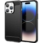 Hurtel Carbon Case iPhone 14 Pro Max flexible gel back cover black - (CARBON CASE IPHONE 14 PRO MAX BLACK)