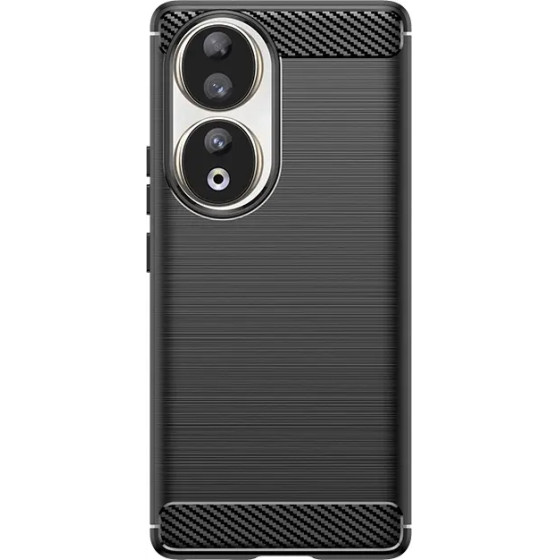 Hurtel Carbon Case silicone case for Honor 90 - black - (Carbon Case Honor 90 Black)