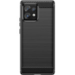 Hurtel Carbon Case silicone case for Motorola Edge 40 Pro - black - (Carbon Case Motorola Edge 40 Pro Black)