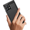 Hurtel Carbon Case silicone case for Motorola Edge 40 Pro - black - (Carbon Case Motorola Edge 40 Pro Black)