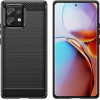 Hurtel Carbon Case silicone case for Motorola Edge 40 Pro - black - (Carbon Case Motorola Edge 40 Pro Black)