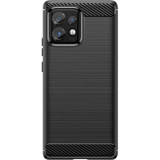 Hurtel Carbon Case silicone case for Motorola Edge 40 Pro - black - (Carbon Case Motorola Edge 40 Pro Black)