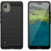 Hurtel Carbon Case silicone case for Nokia C110 - black - (Carbon Case Nokia C110 Black)