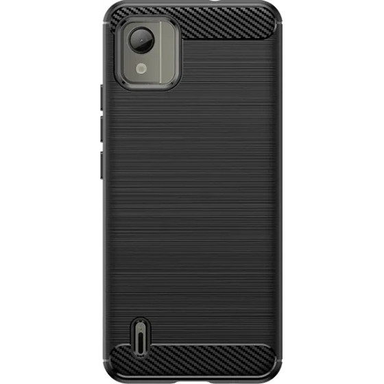 Hurtel Carbon Case silicone case for Nokia C110 - black - (Carbon Case Nokia C110 Black)
