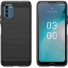 Hurtel Carbon Case silicone case for Nokia C300 - black - (Carbon Case Nokia C300 Black)