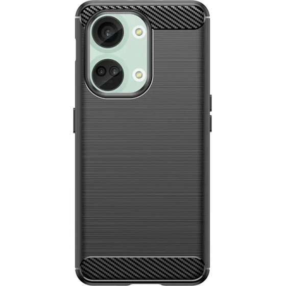 Hurtel Carbon Case silicone case for OnePlus Ace 2V/OnePlus Nord 3 - black - (Carbon Case OnePlus ACE 2V/OnePlus Nord 3 Black)