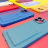 Hurtel Card Armor Case Pouch Cover for iPhone 12 Pro Card Wallet Silicone Air Bag Armor Case Raspberry - (Card Armor Case iPhone 12 Pro Raspberry)