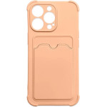 Hurtel Card Armor Case Pouch Cover for iPhone 13 Mini Card Wallet Silicone Air Bag Armor Pink - (Card Armor Case iPhone 13 Mini Pink)