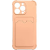 Hurtel Card Armor Case Pouch Cover for iPhone XS Max Card Wallet Silicone Armor Case Air Bag Pink - (Card Armor Case iPhone Xs Max Pink)