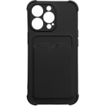 Hurtel Card Armor Case Pouch Cover For Samsung Galaxy A22 4G Card Wallet Silicone Armor Cover Air Bag Black - (Card Armor Case Samsung A22 4G Black)