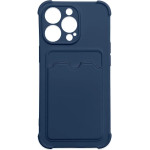 Hurtel Card Armor Case Pouch Cover for Xiaomi Redmi 10X 4G / Xiaomi Redmi Note 9 Card Wallet Silicone Armor Cover Air Bag Navy - (Card Armor Case Xiaomi Redmi Note 9 Deep Navy)