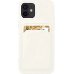 Hurtel Card Case silicone case wallet with card pocket for Samsung Galaxy S22+ (S22 Plus) white - (Card Case Samsung S22 Plus White)