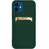 Hurtel Card Case Silicone Wallet Case with Card Slot Documents for Samsung Galaxy A42 5G Dark Green - (Card Case Samsung A42 5G Dark Green)
