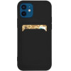 Hurtel Card Case Silicone Wallet Case with Card Slot Documents for Samsung Galaxy A73 Black - (Card Case Samsung A73 Black)
