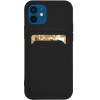 Hurtel Card Case Silicone Wallet Case With Card Slot Documents For Samsung Galaxy S21 + 5G (S21 Plus 5G) Black - (Card Case Samsung S21 Plus Black)