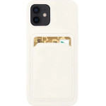 Hurtel Card Case Silicone Wallet Case With Card Slot Documents For Samsung Galaxy S21 + 5G (S21 Plus 5G) White - (Card Case Samsung S21 Plus White)