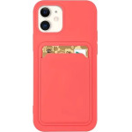 Hurtel Card Case Silicone Wallet with Card Slot Documents for iPhone 11 Pro Orange - (Card Case iPhone 11 Pro Orange Powder)