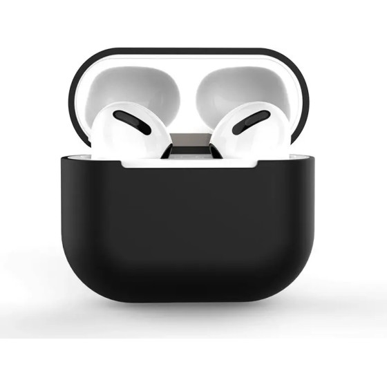 Hurtel Case for AirPods 2 / AirPods 1 silicone soft cover for headphones black (Case C) - (AirPods 1/2 Case C Black)