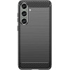 Hurtel Case for Carbon Case Samsung Galaxy S24+ flexible silicone carbon cover - black - (Carbon Case Samsung S24+ Black)