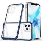 Hurtel Clear 3in1 case for iPhone 11 Pro Max blue frame gel cover - (Clear 3in1 iPhone 11 Pro Max BLUE)