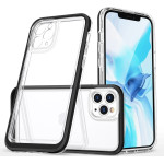 Hurtel Clear 3in1 case for iPhone 11 Pro Max case gel cover with frame black - (Clear 3in1 iPhone 11 Pro Max BLACK)