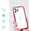 Hurtel Clear 3in1 Case for iPhone 11 Pro Max Frame Cover Gel Red - (Clear 3in1 iPhone 11 Pro Max RED)