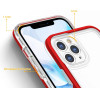 Hurtel Clear 3in1 Case for iPhone 11 Pro Max Frame Cover Gel Red - (Clear 3in1 iPhone 11 Pro Max RED)