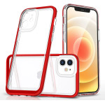 Hurtel Clear 3in1 case for iPhone 12 frame gel cover red - (Clear 3in1 iPhone 12 RED)