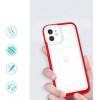 Hurtel Clear 3in1 case for iPhone 12 frame gel cover red - (Clear 3in1 iPhone 12 RED)