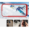 Hurtel Clear 3in1 case for iPhone 12 frame gel cover red - (Clear 3in1 iPhone 12 RED)