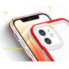 Hurtel Clear 3in1 case for iPhone 12 frame gel cover red - (Clear 3in1 iPhone 12 RED)