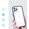 Hurtel Clear 3in1 case for iPhone 12 Pro blue frame gel cover - (Clear 3in1 iPhone 12 Pro BLUE)
