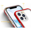 Hurtel Clear 3in1 case for iPhone 12 Pro frame gel cover red - (Clear 3in1 iPhone 12 Pro RED)