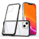 Hurtel Clear 3in1 case for iPhone 13 mini gel cover with frame black - (Clear 3in1 iPhone 13 Mini BLACK)